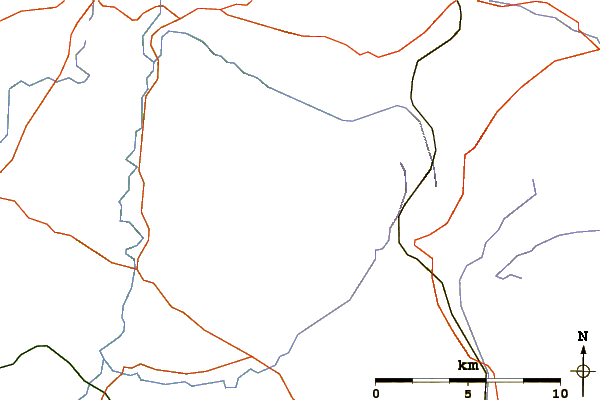 Roads and rivers around Green Hill (Lancashire)