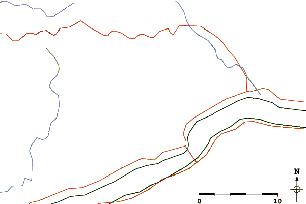 Roads and rivers around Greenleaf Peak