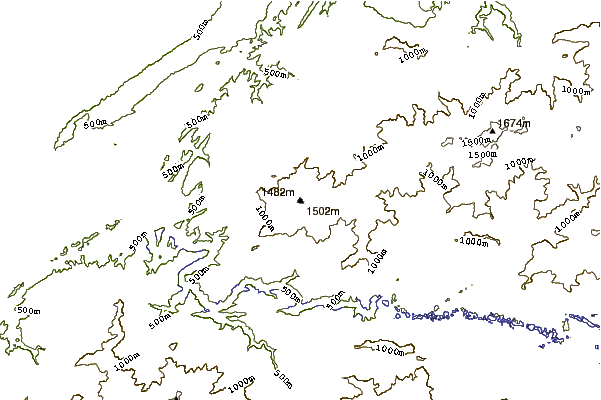 Mountain peaks around Gregory Bald