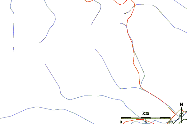 Roads and rivers around Greim (Wölzer Tauern)
