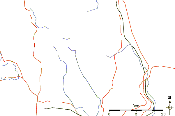 Roads and rivers around Grey Crag