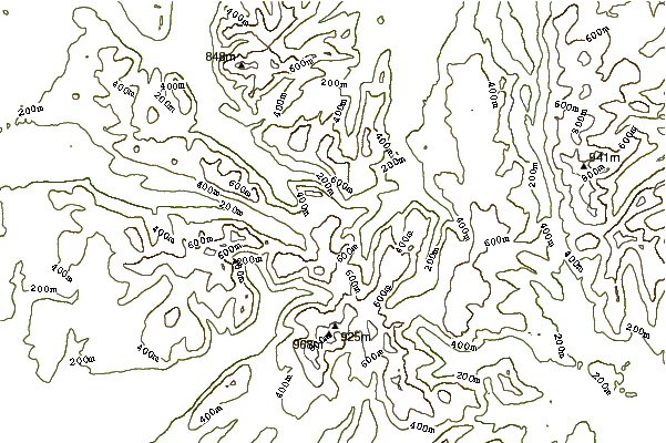 Mountain peaks around Grey Knotts