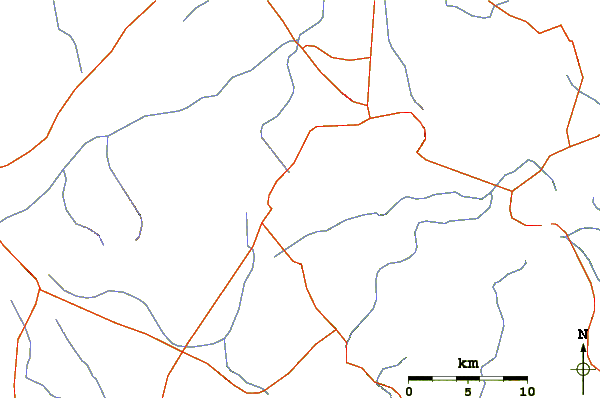 Roads and rivers around Griddhraj Parvat