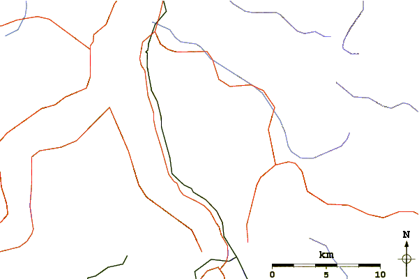 Roads and rivers around Grigna Settentrionale