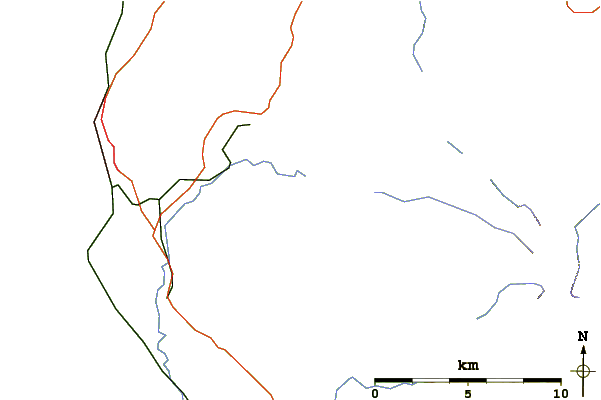 Roads and rivers around Grike (Lake District)