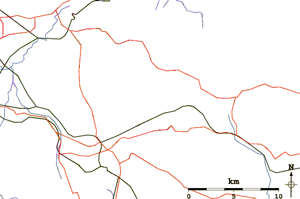 Roads and rivers around Grindslow Knoll