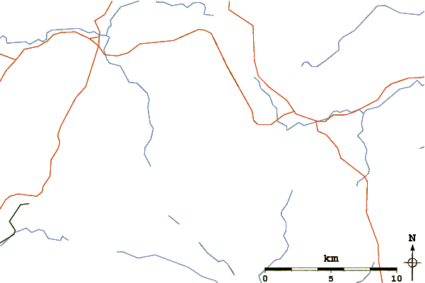 Roads and rivers around Grisedale Pike