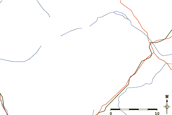 Roads and rivers around Grizzly Mountain (Montana)