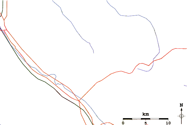 Roads and rivers around Grizzly Peak