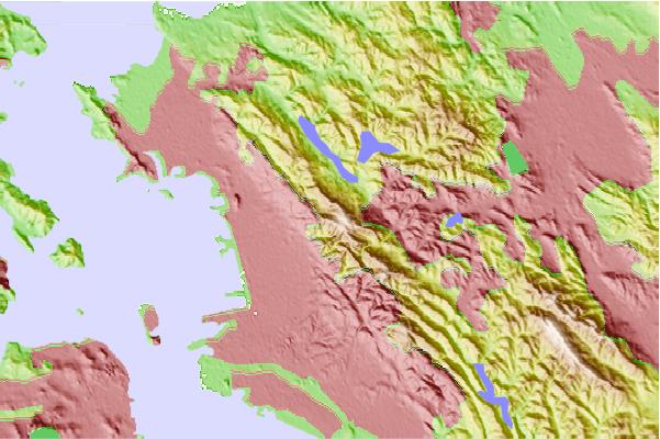 Surf breaks located close to Grizzly Peak (Berkeley Hills)