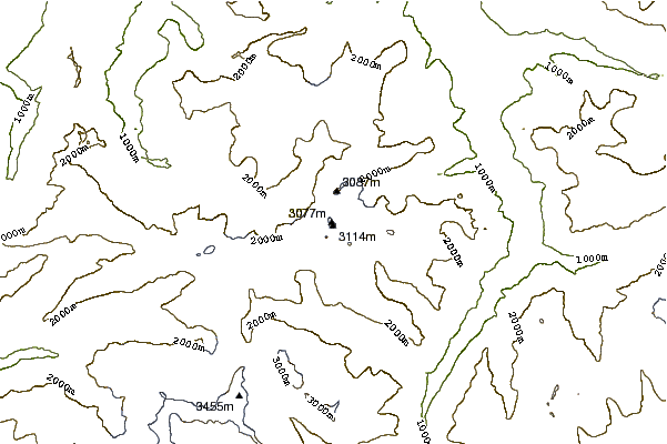 Mountain peaks around Gross Spannort