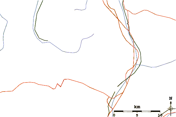 Roads and rivers around Gross Spannort
