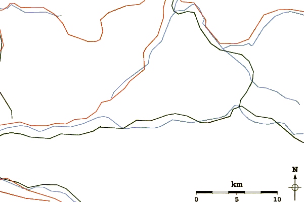 Roads and rivers around Große Buchstein