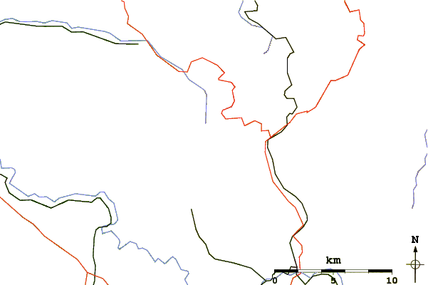 Roads and rivers around Großer Arber