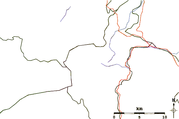 Roads and rivers around Großer Beerberg