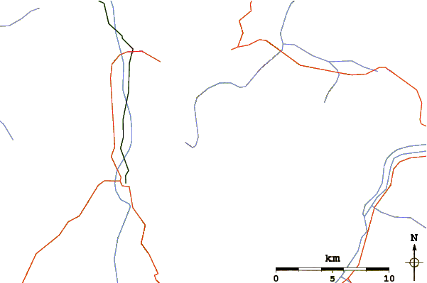 Roads and rivers around Großer Daumen