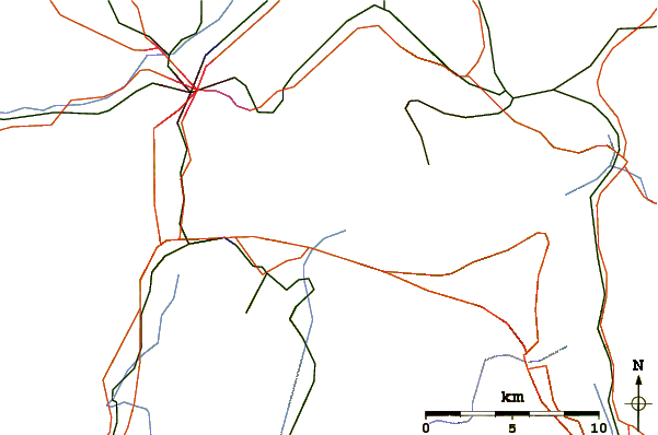 Roads and rivers around Grosser Diamantstock