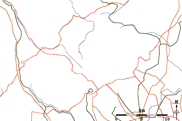 Roads and rivers around Großer Feldberg