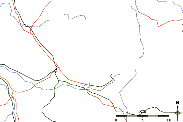 Roads and rivers around Großer Knollen