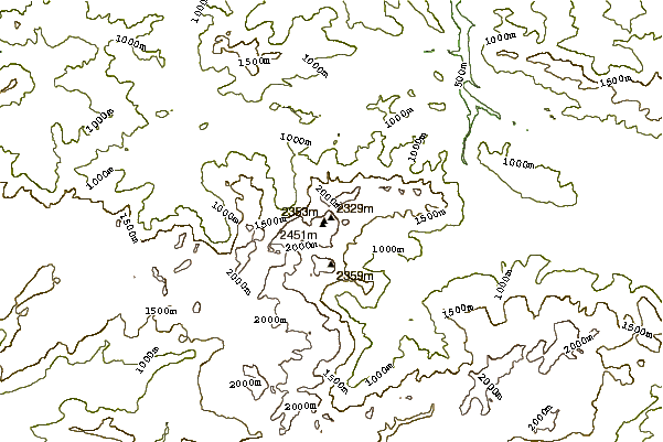 Mountain peaks around Grosser Priel