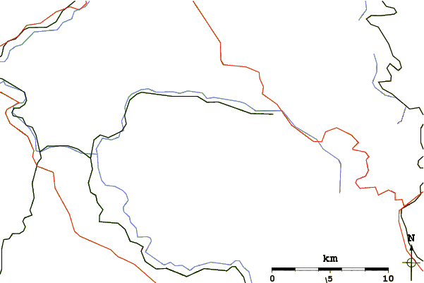 Roads and rivers around Großer Riedelstein
