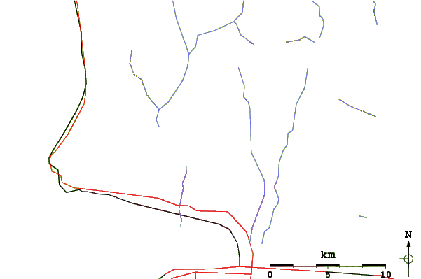 Roads and rivers around Grouse Mountain