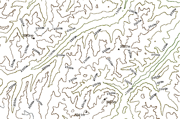 Mountain peaks around Grübelekopf