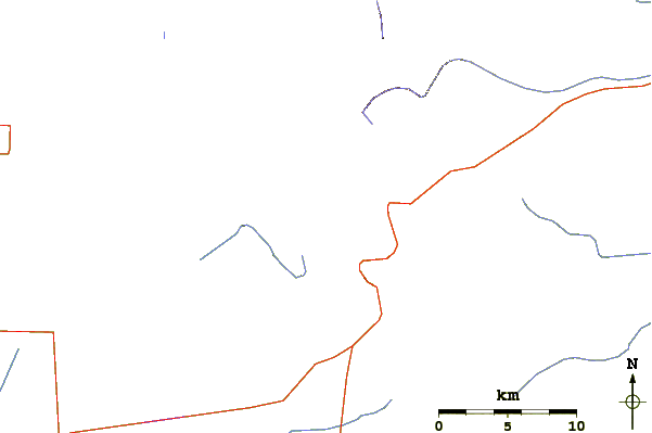 Roads and rivers around Guadalupe Peak