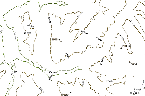 Mountain peaks around Guggernell