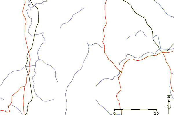 Roads and rivers around Guilleries