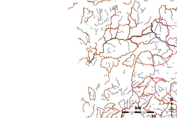 Roads and rivers around Gullsteinen