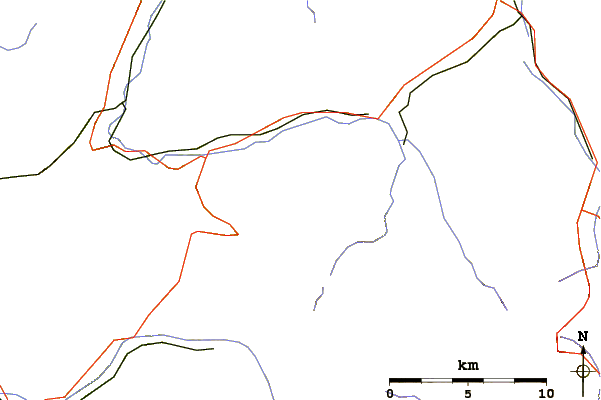 Roads and rivers around Gummfluh