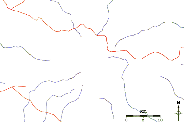 Roads and rivers around Guna