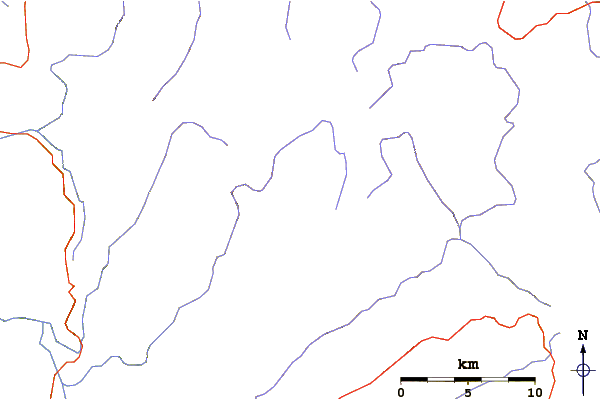 Roads and rivers around Gungartan