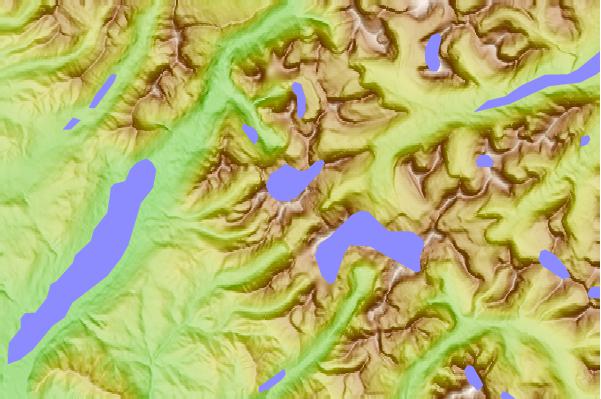 Surf breaks located close to Gunsight Mountain (Montana)