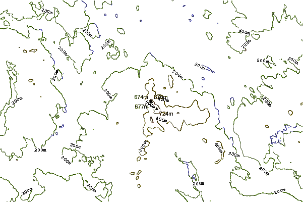 Mountain peaks around Gunstock Mountain