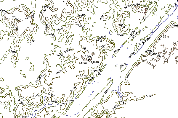 Mountain peaks around Gunters Mountain