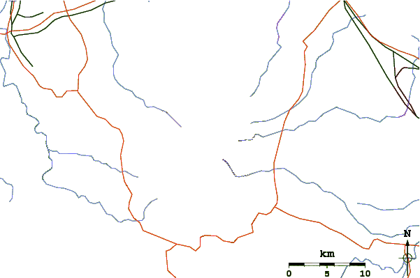 Roads and rivers around Gunung Ciremai or Cereme