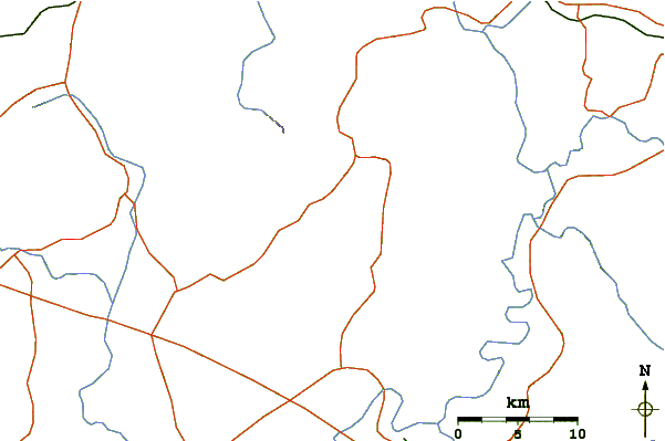 Roads and rivers around Gunung Ledang