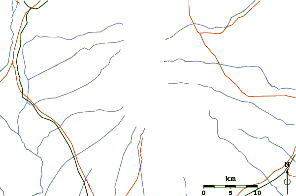 Roads and rivers around Gunung Merapi