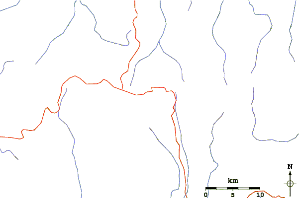 Roads and rivers around Gunung Ranakah