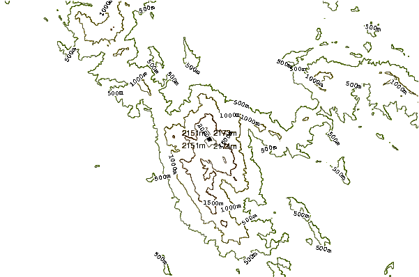 Mountain peaks around Gunung Tahan