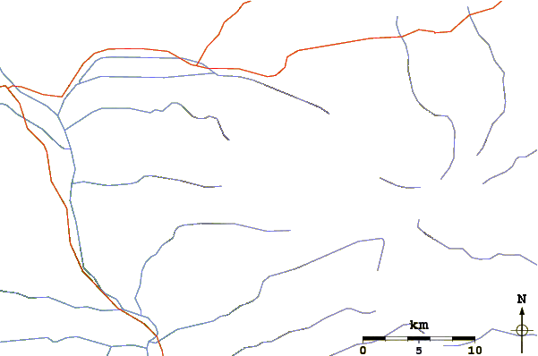 Roads and rivers around Gurla Mandata