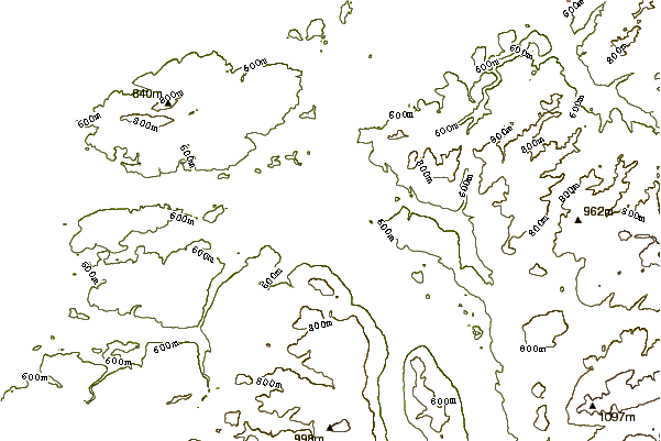 Mountain peaks around Gurten (mountain)