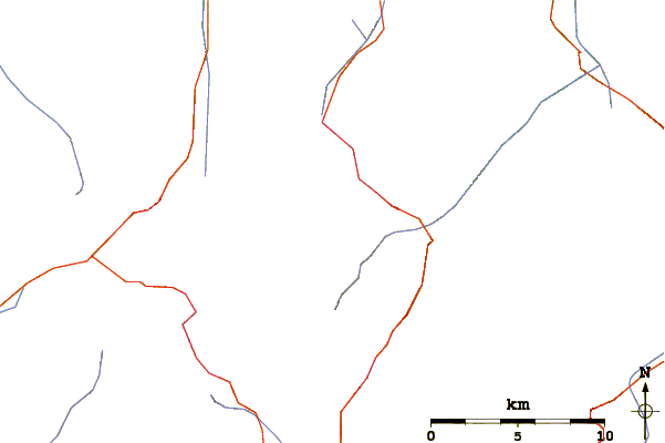 Roads and rivers around Guslarspitzen