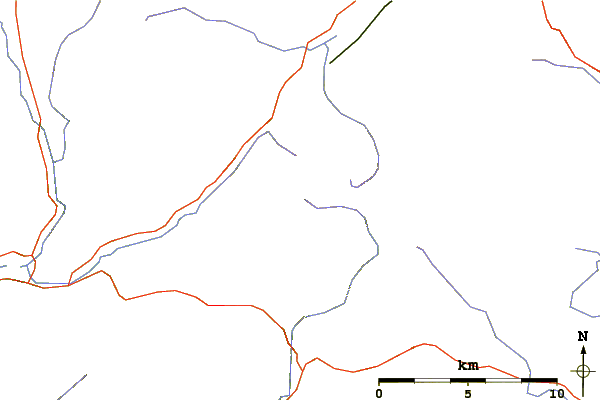 Roads and rivers around Gwaun Lydan