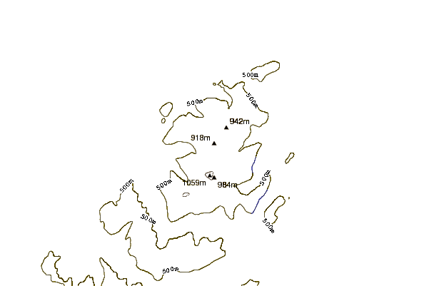 Mountain peaks around Gyrn Wigau