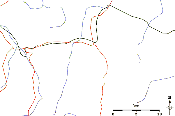 Roads and rivers around Hahnenkamm, Kitzbühel