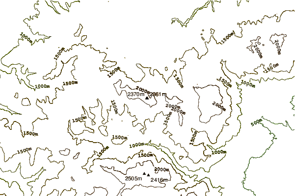 Mountain peaks around Hajla