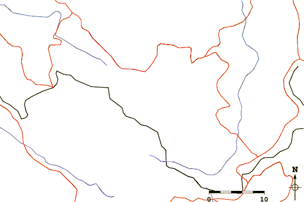 Roads and rivers around Hakgala Mountain